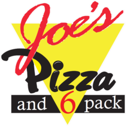 Joe's Pizza and 6 Pack logo