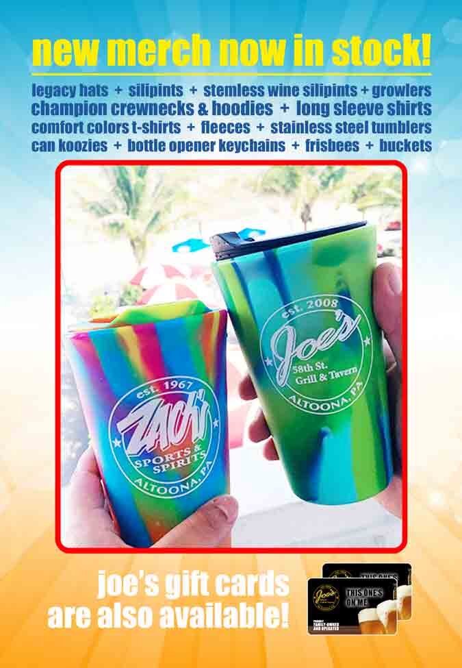 Joe's merchandise and branded gear