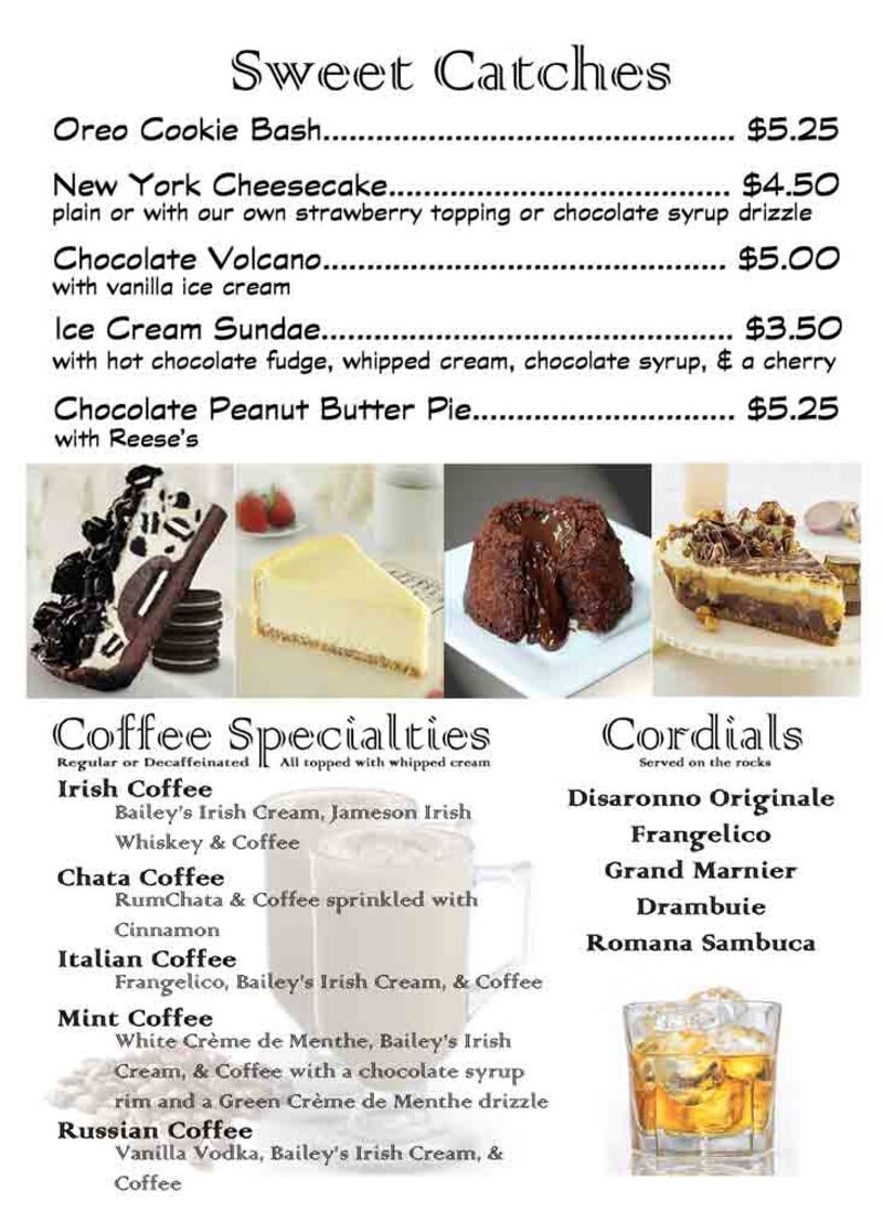 Joe's Pizza dessert menu